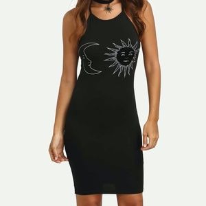 ROMWE - sun and moon halter dress